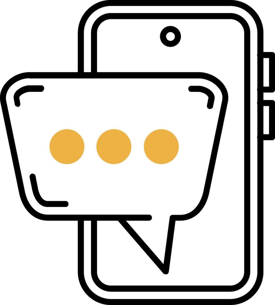 Smartphone Skined Filled Icon vector