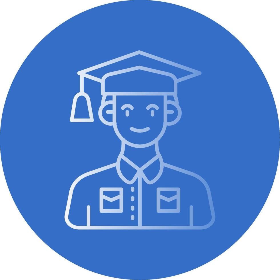 Student Gradient Line Circle Icon vector