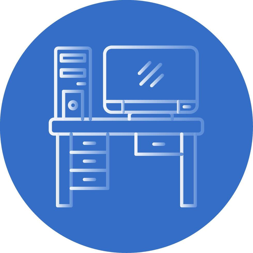 Computer Gradient Line Circle Icon vector