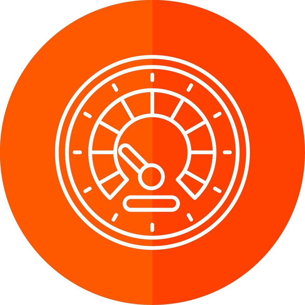 Speedometer Line Red Circle Icon vector