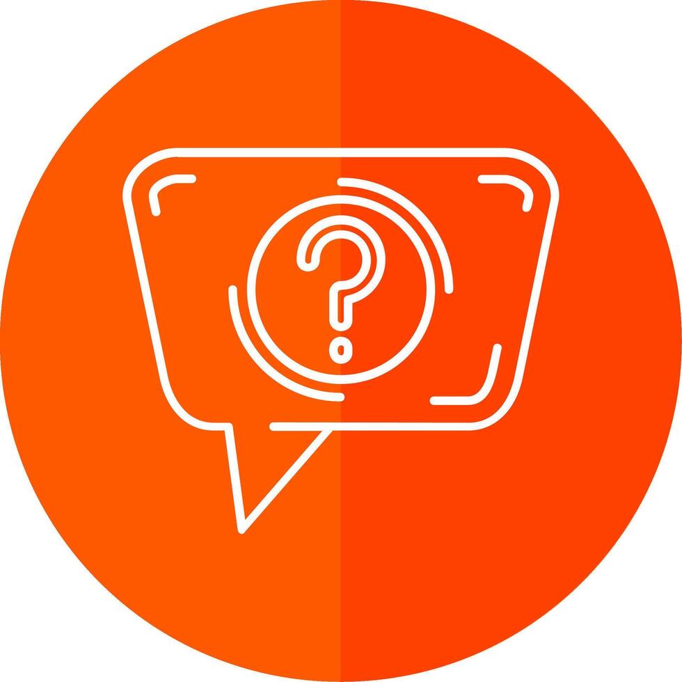 Question Line Red Circle Icon vector
