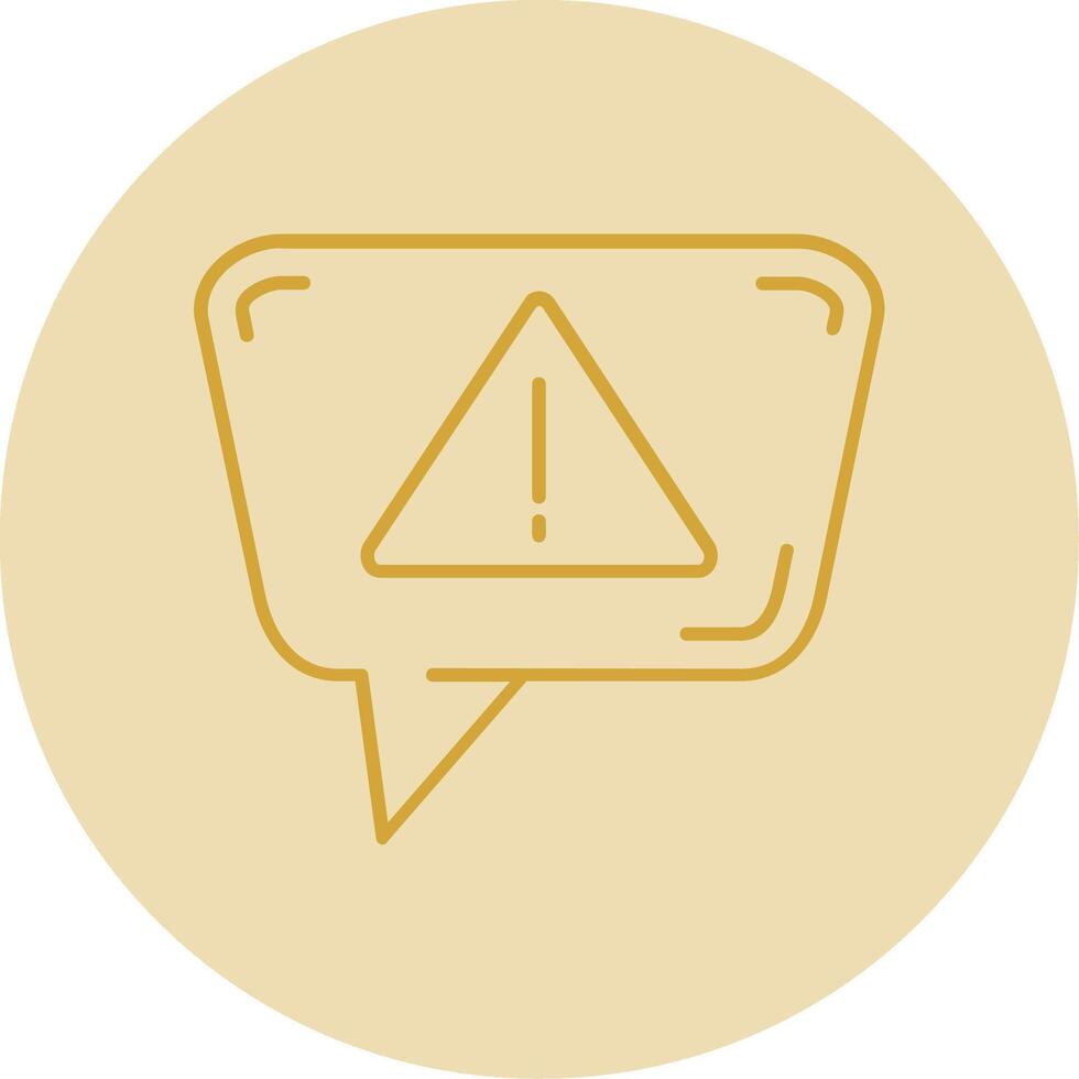 Alert Line Yellow Circle Icon vector