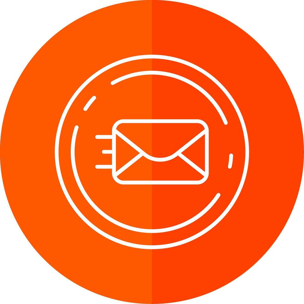 Send Line Red Circle Icon vector