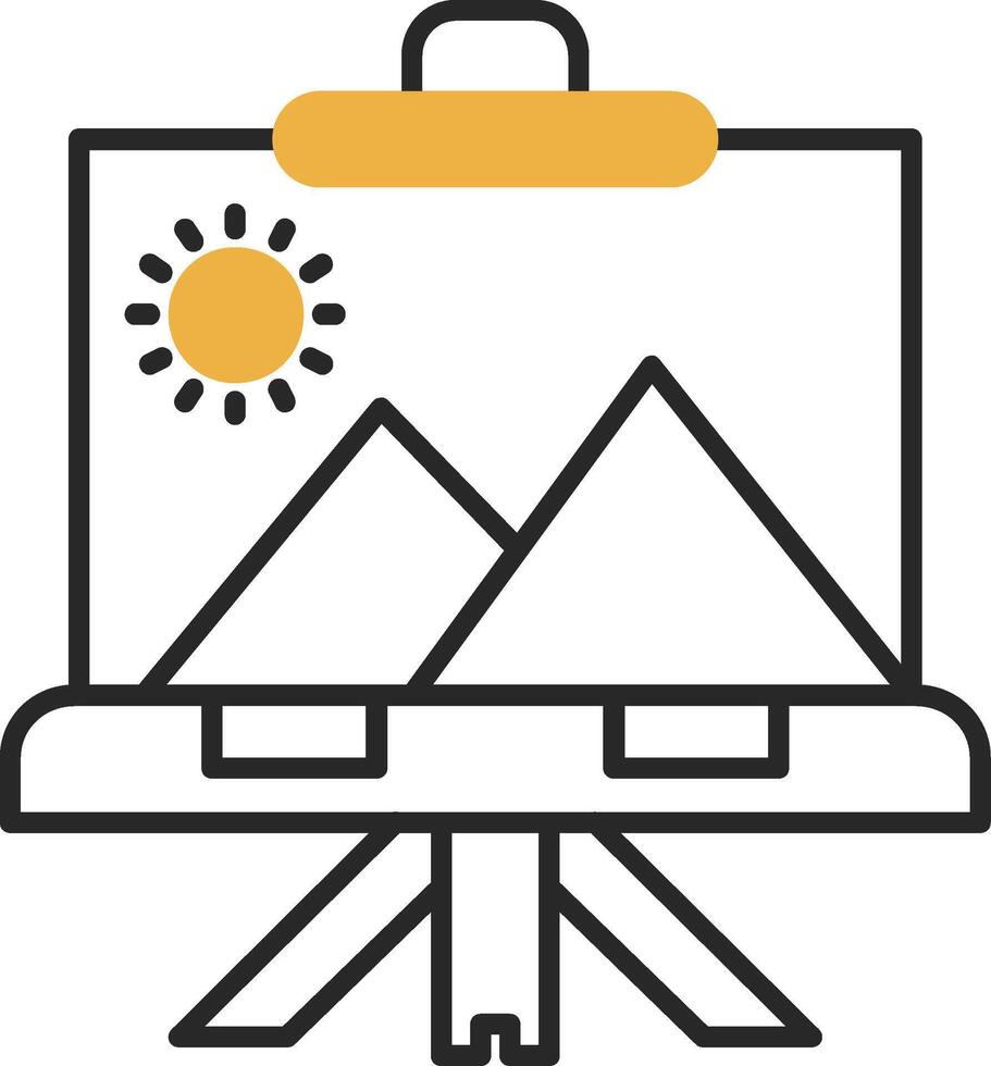 Canvas Skined Filled Icon vector