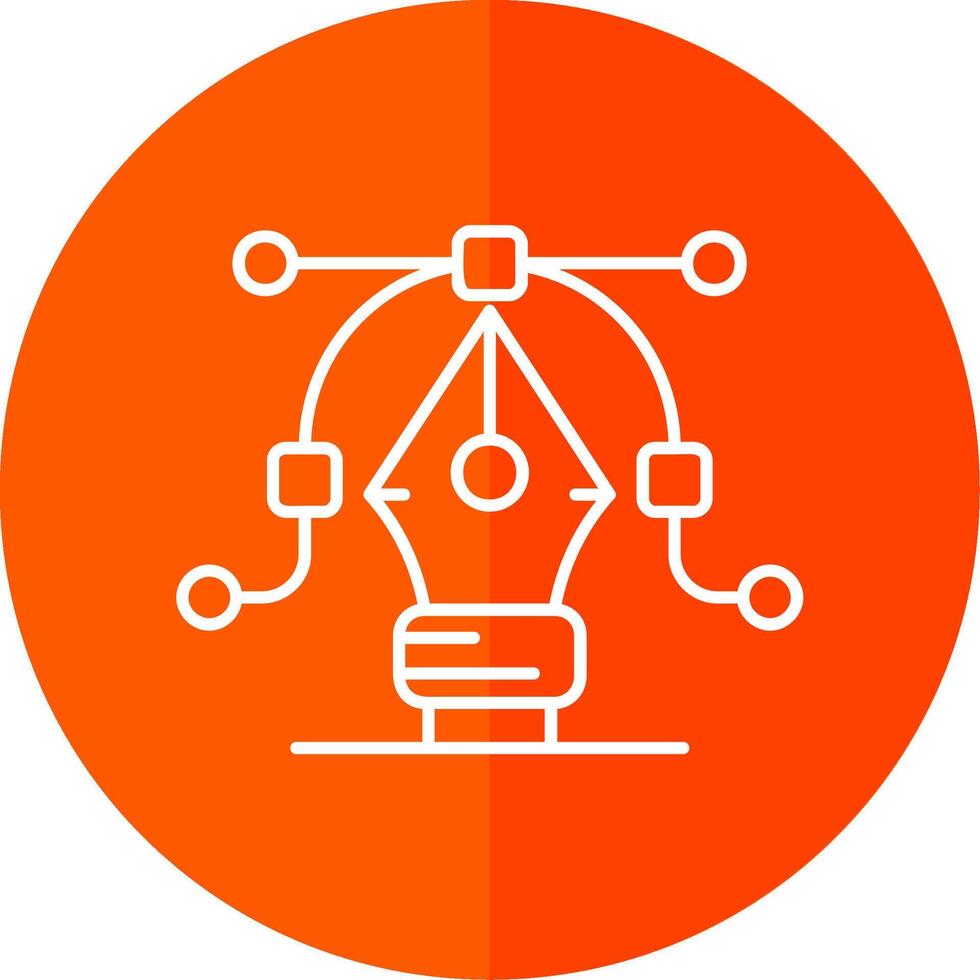 Vector Line Red Circle Icon