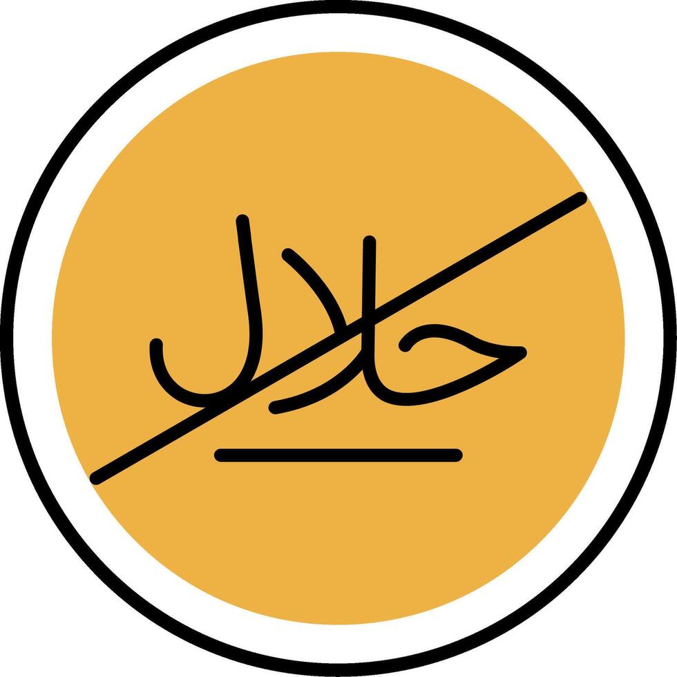 No Skined Filled Icon vector
