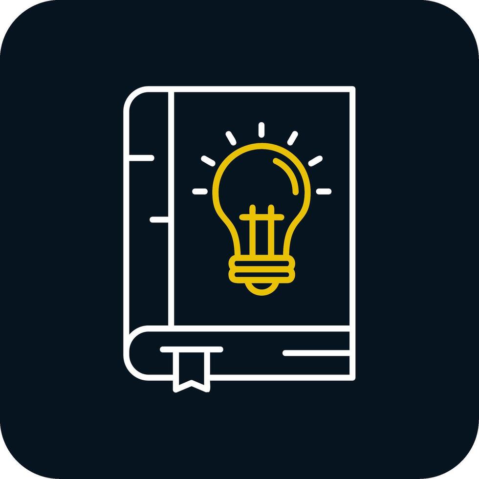 Knowledge Line Yellow White Icon vector
