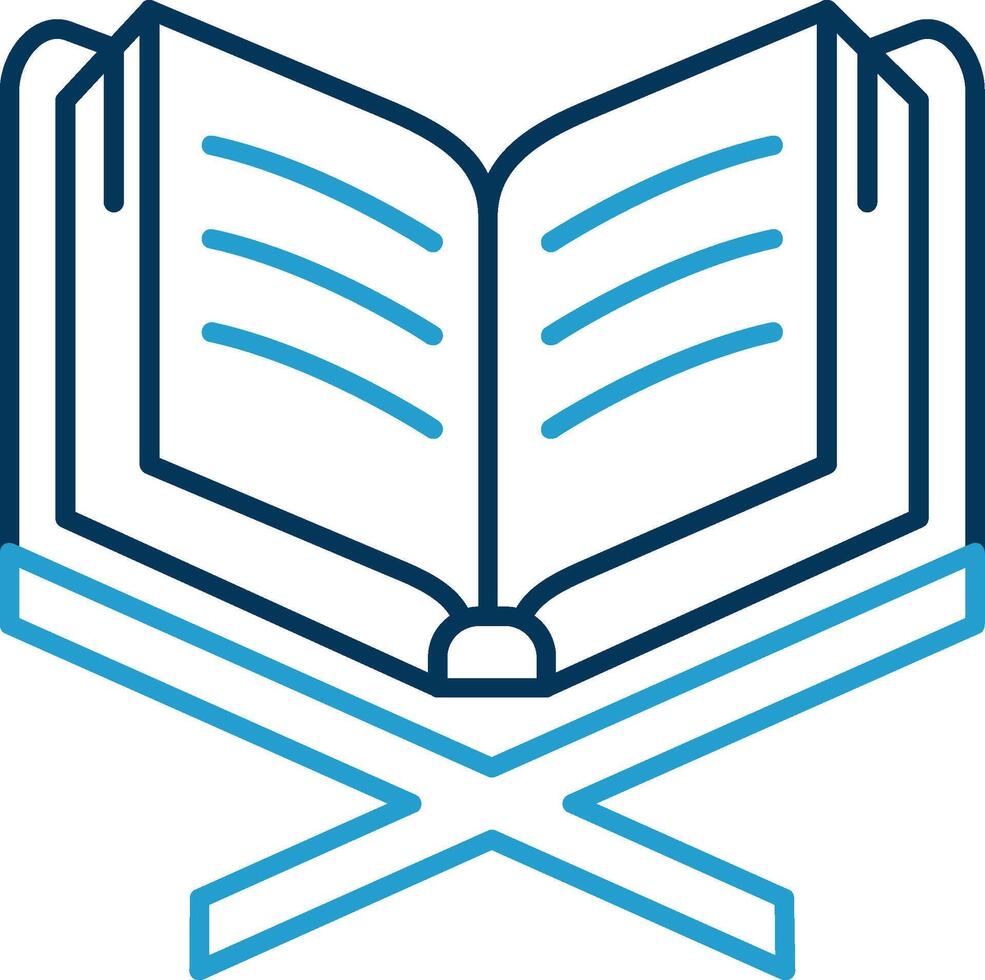 Read Line Blue Two Color Icon vector