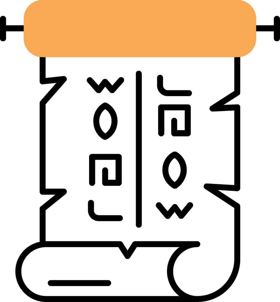 Papyrus Skined Filled Icon vector