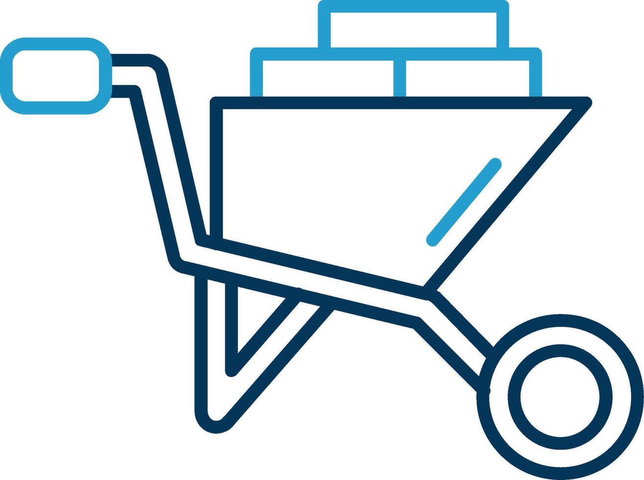 Cart Line Blue Two Color Icon vector