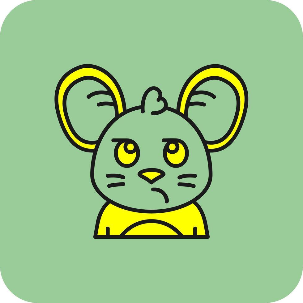 Suspicious Filled Yellow Icon vector