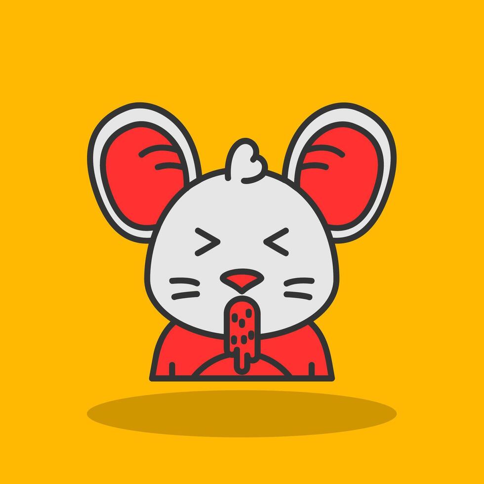 Vomit Filled Shadow Icon vector