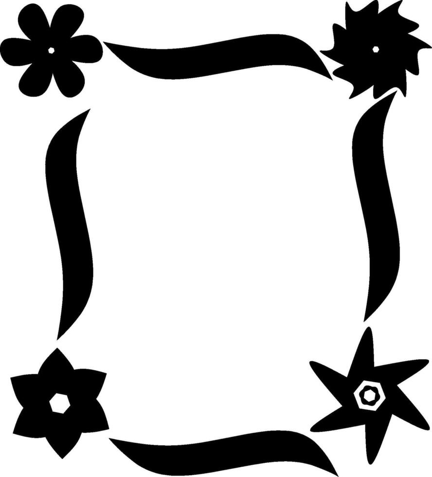 flower petal frame vector