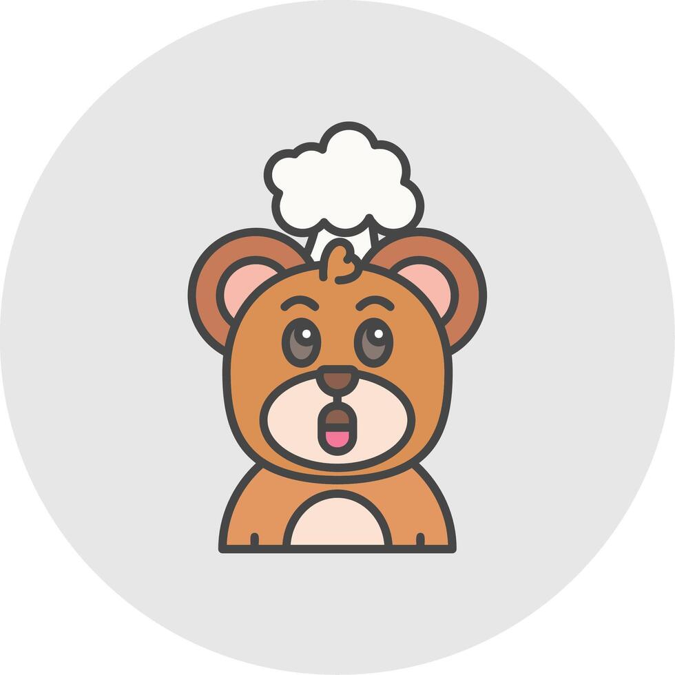 Exploding Line Filled Light Circle Icon vector