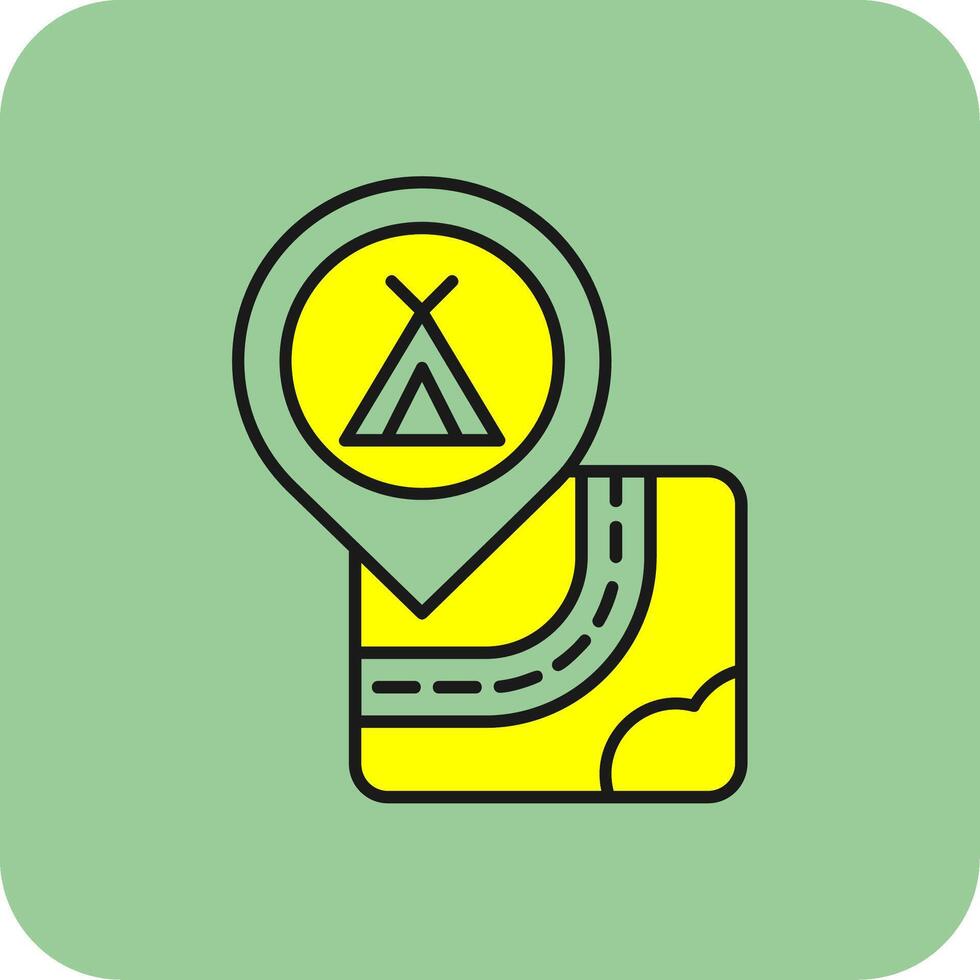 Caming Filled Yellow Icon vector