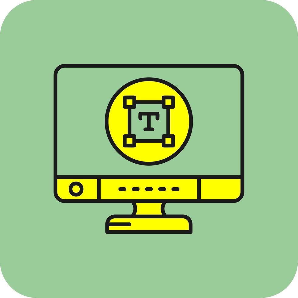 Type Filled Yellow Icon vector