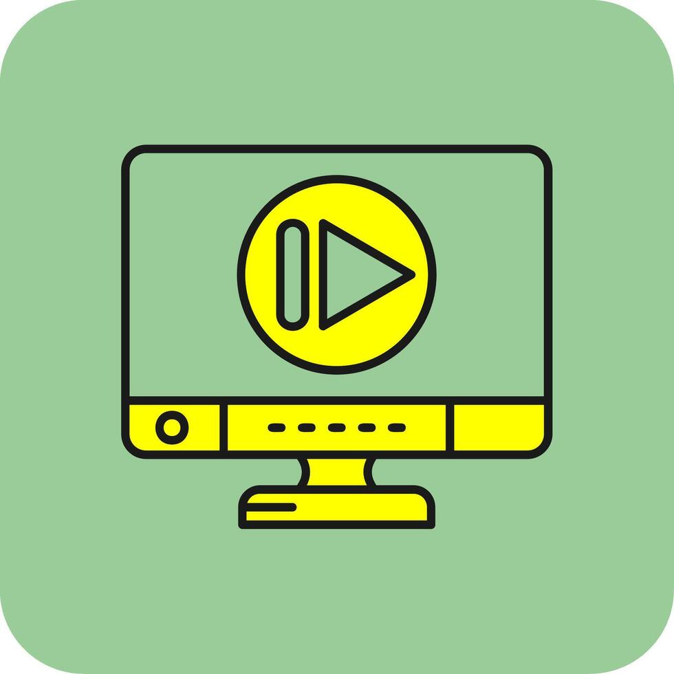 Next Filled Yellow Icon vector