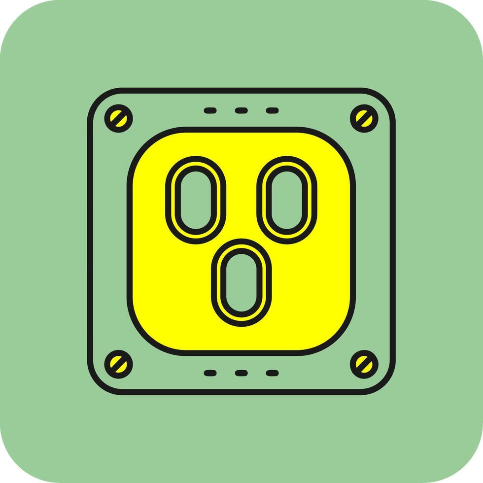 Outlet Filled Yellow Icon vector