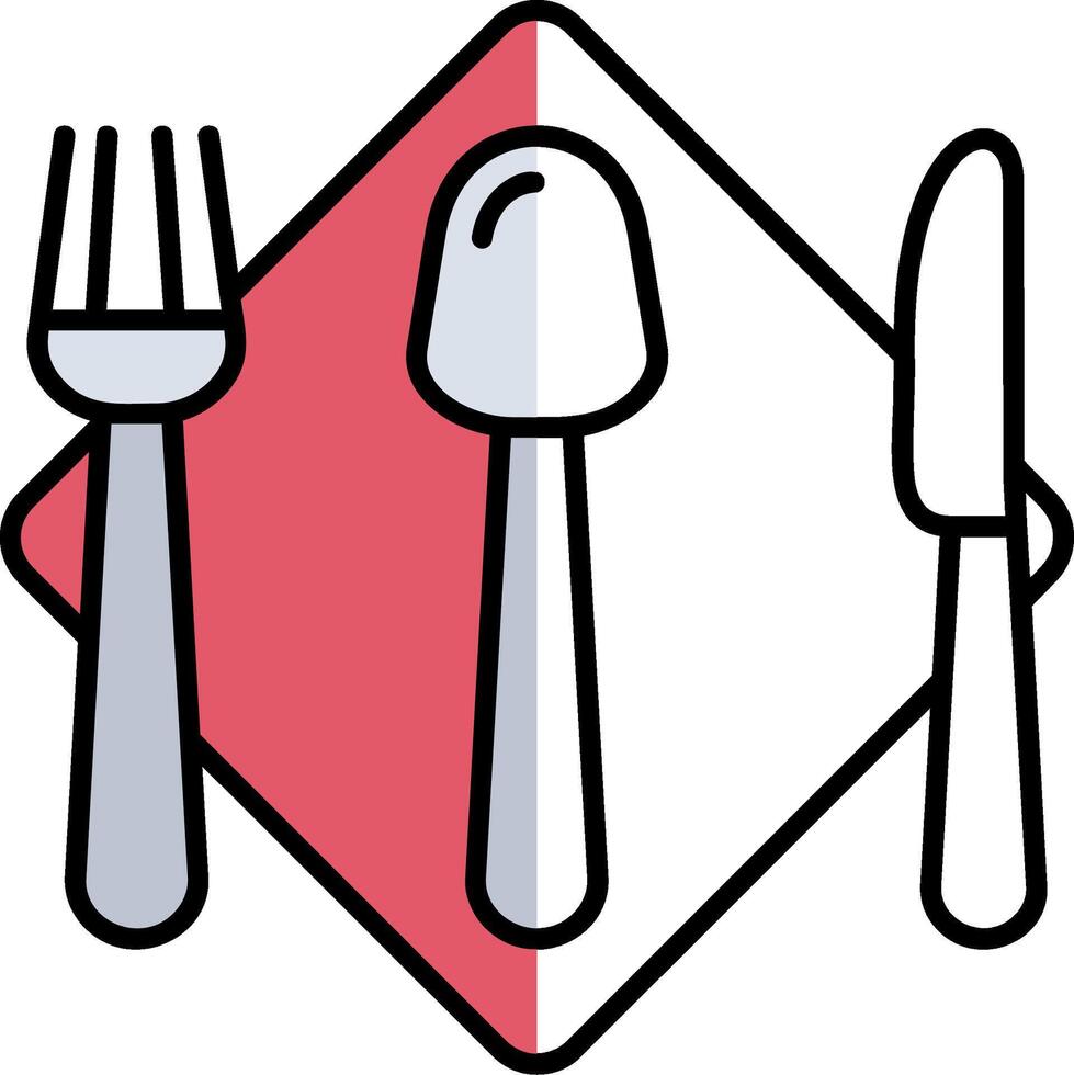 Cutlery Filled Half Cut Icon vector