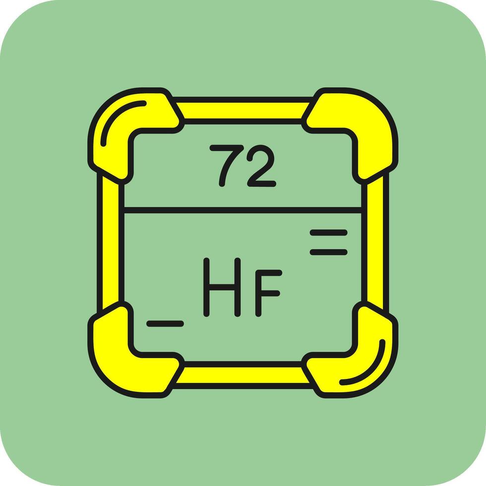 Hafnium Filled Yellow Icon vector