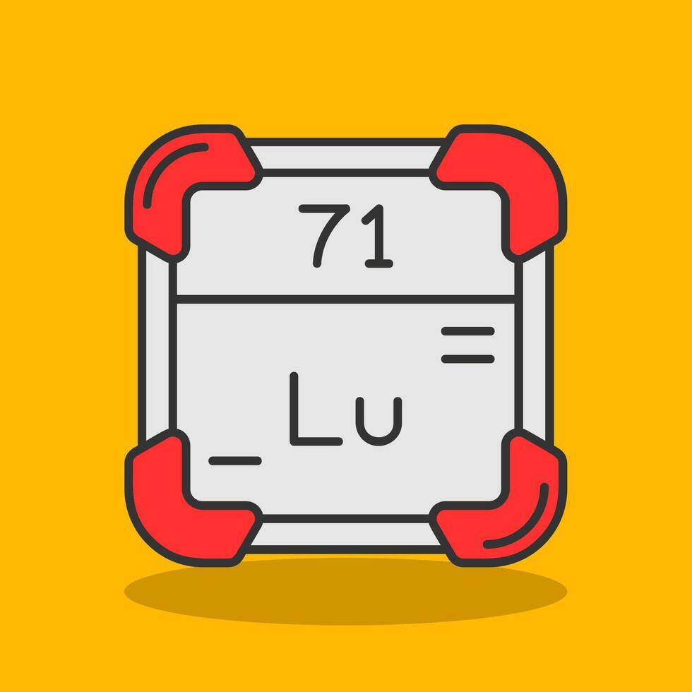 Lutetium Filled Shadow Icon vector