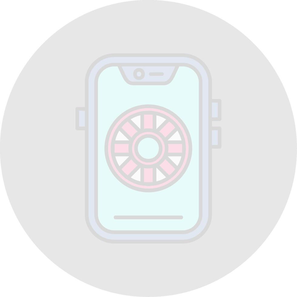 Lifesaver Line Filled Light Circle Icon vector