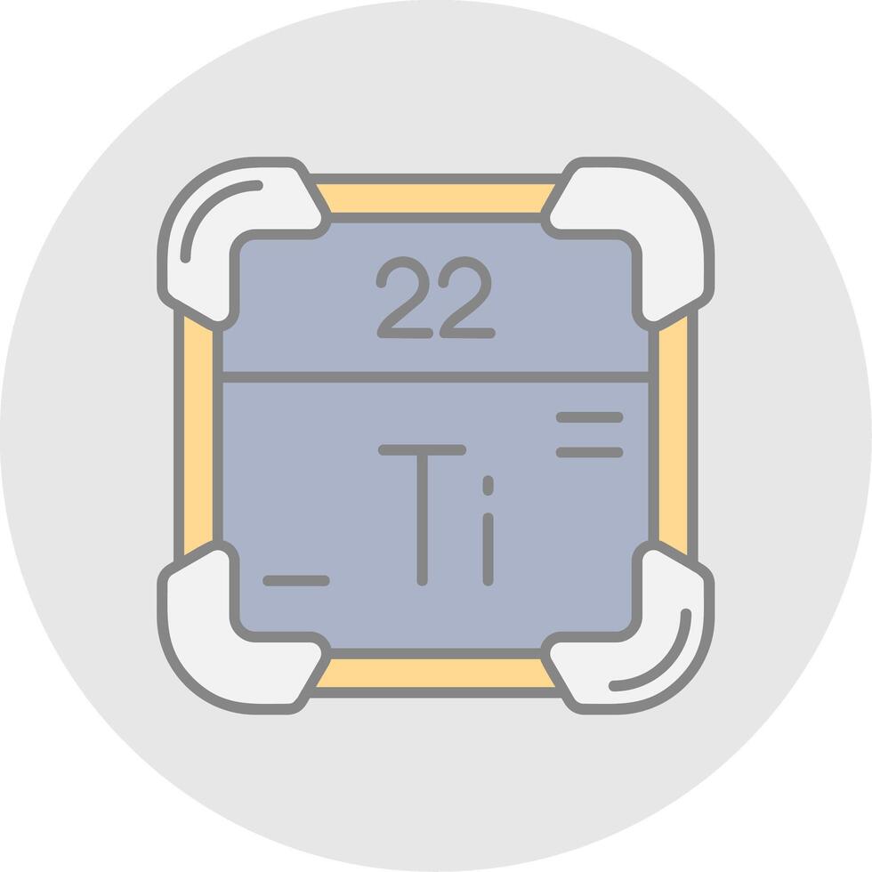 Titanium Line Filled Light Circle Icon vector