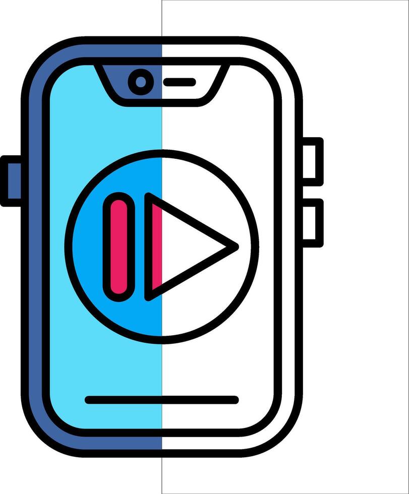 Next Filled Half Cut Icon vector