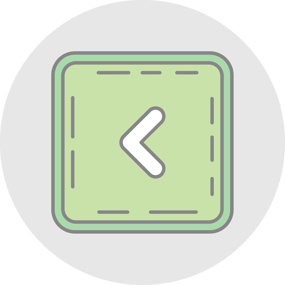 Chevron Line Filled Light Circle Icon vector