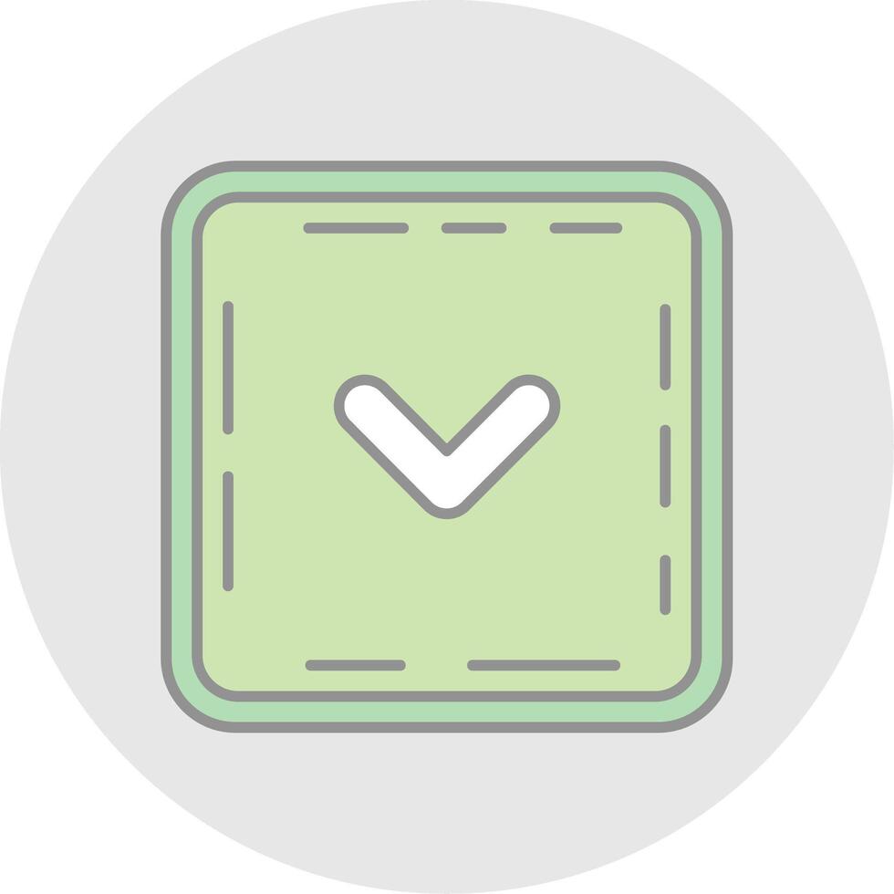 Chevron Line Filled Light Circle Icon vector