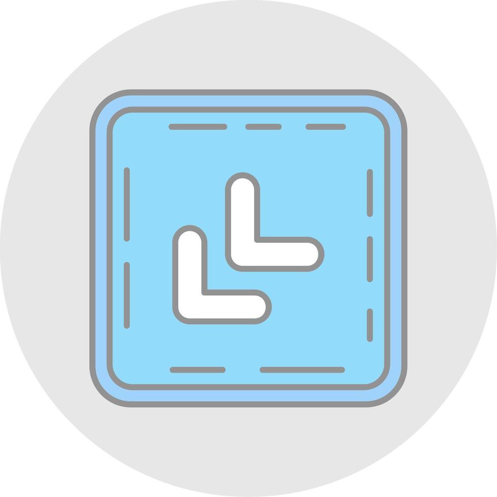 Chevron Line Filled Light Circle Icon vector