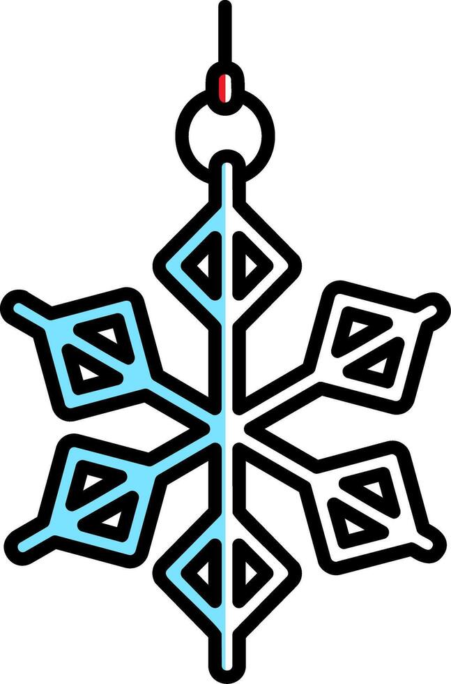 Snowflake Filled Half Cut Icon vector