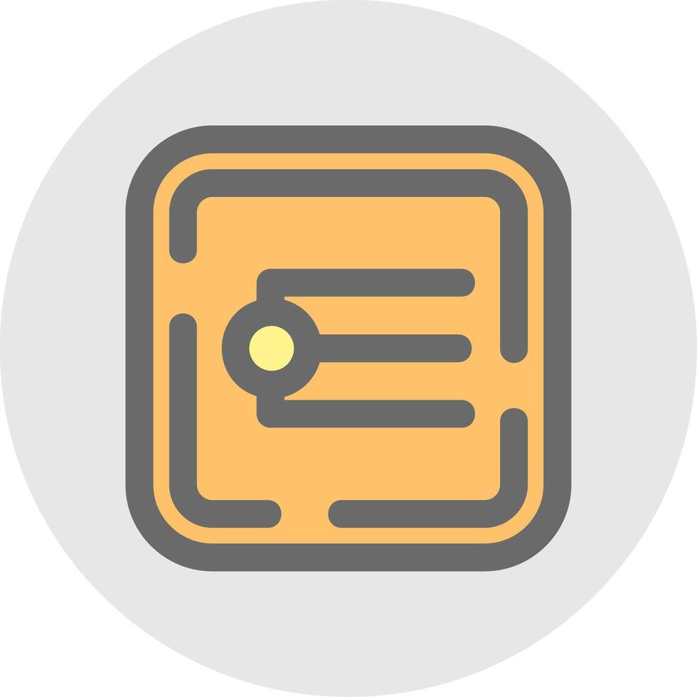 Endpoint Line Filled Light Circle Icon vector