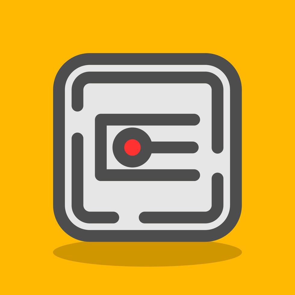 Endpoint Filled Shadow Icon vector