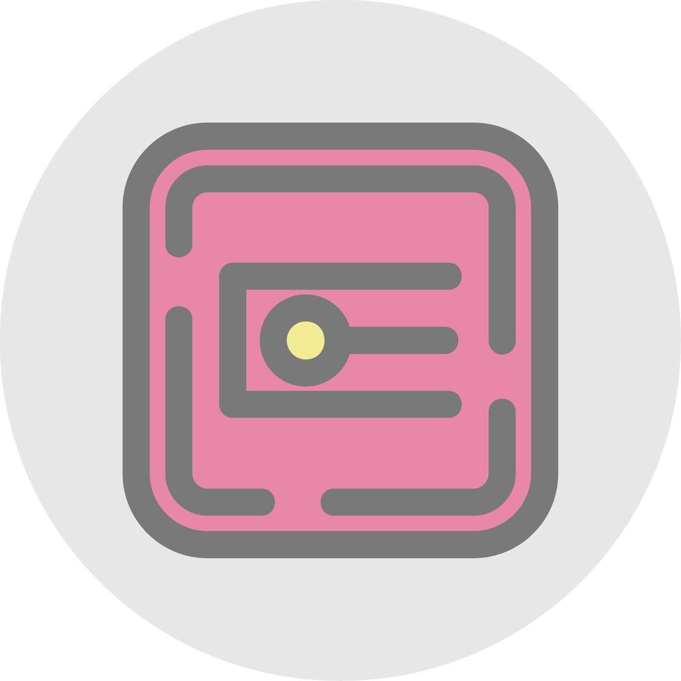 Endpoint Line Filled Light Circle Icon vector