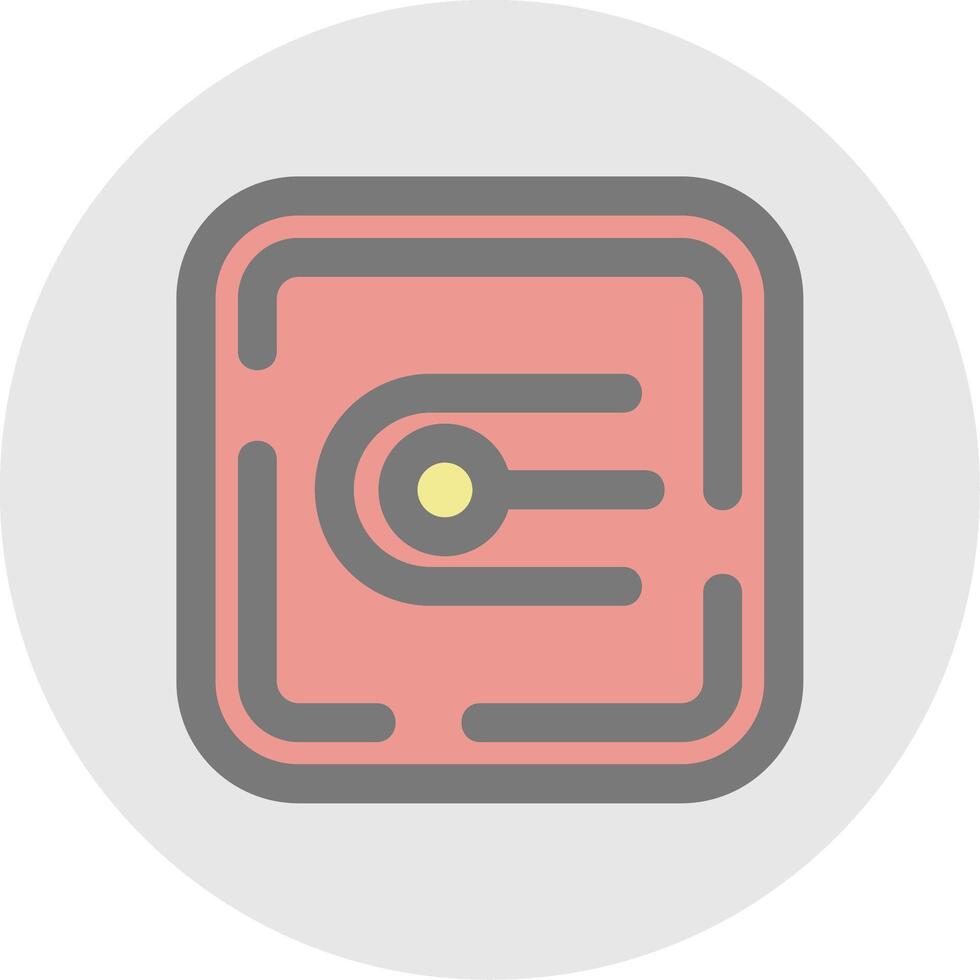 Endpoint Line Filled Light Circle Icon vector