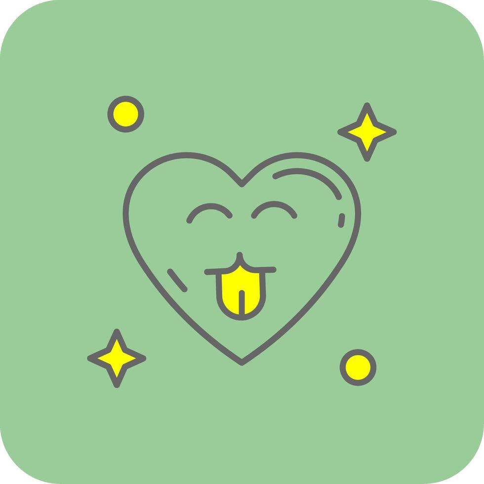 Cute Filled Yellow Icon vector