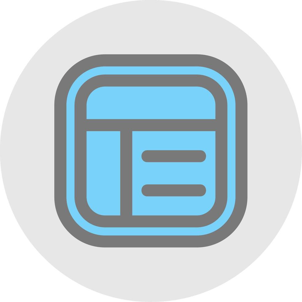 Layout Line Filled Light Circle Icon vector