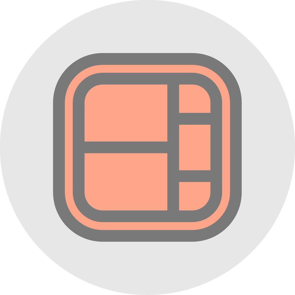 Layout Line Filled Light Circle Icon vector