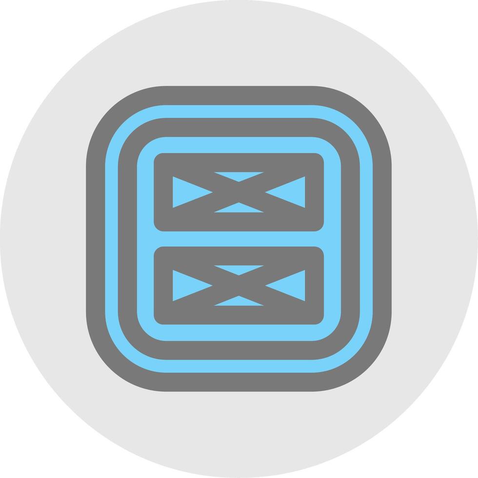 Layout Line Filled Light Circle Icon vector