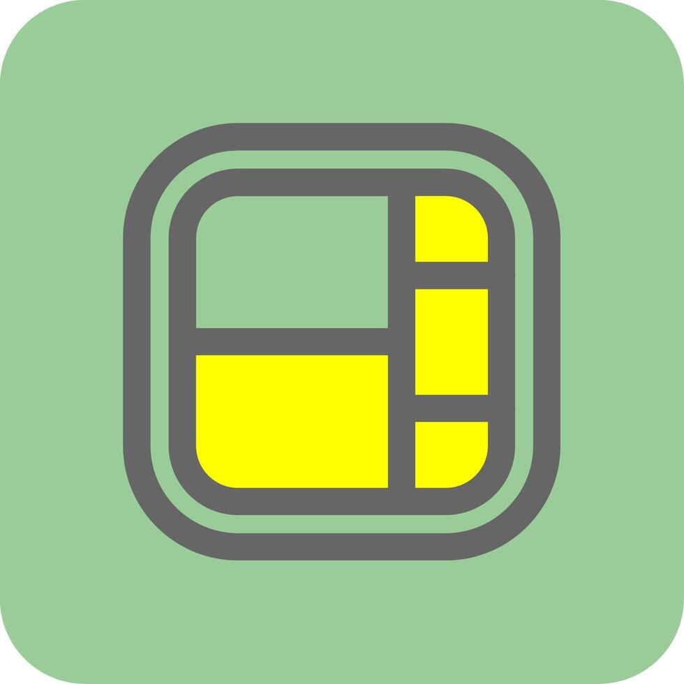Layout Filled Yellow Icon vector