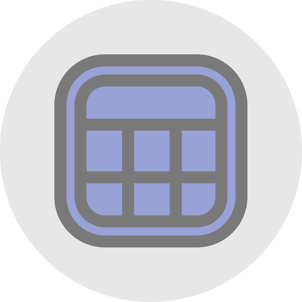 Layout Line Filled Light Circle Icon vector
