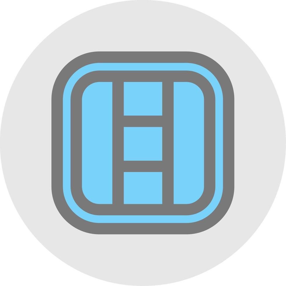 Layout Line Filled Light Circle Icon vector