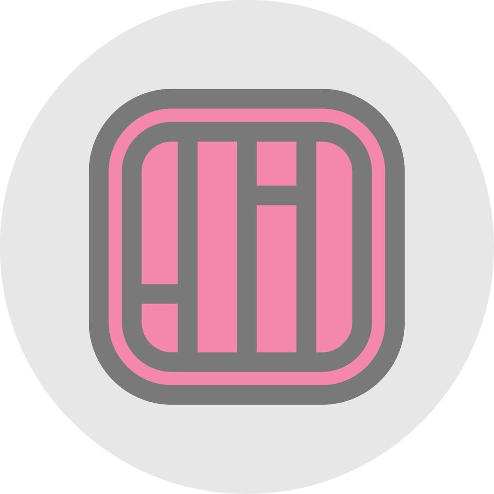 Layout Line Filled Light Circle Icon vector