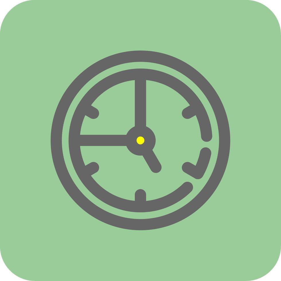 Time Filled Yellow Icon vector