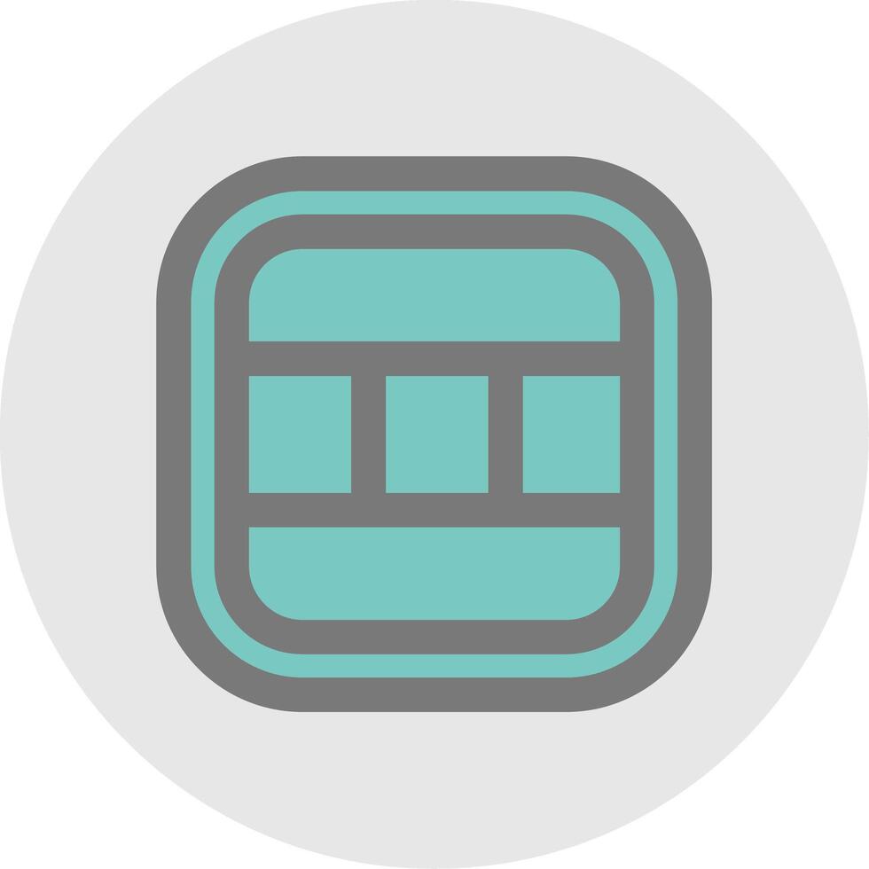 Layout Line Filled Light Circle Icon vector