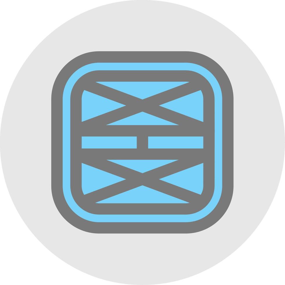 Layout Line Filled Light Circle Icon vector