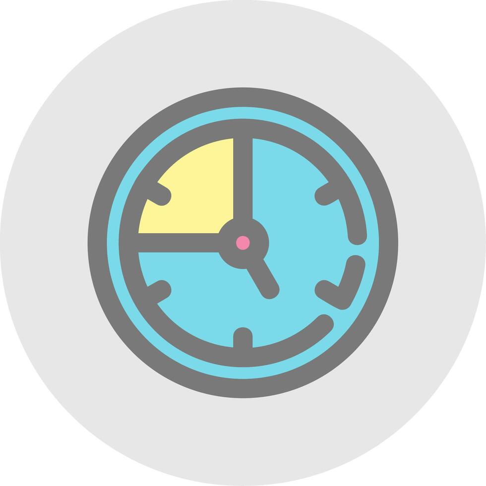 Time Line Filled Light Circle Icon vector