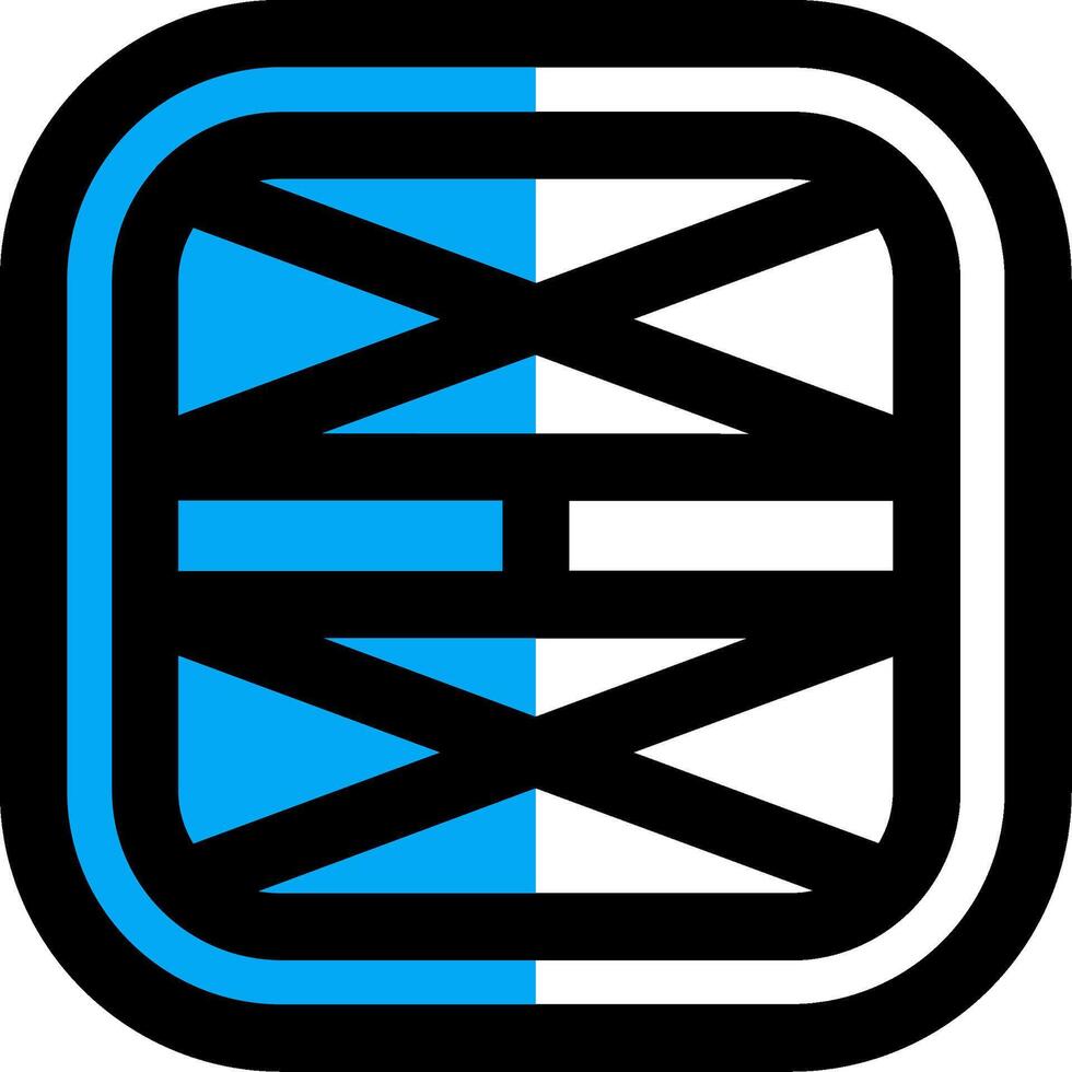 Layout Filled Half Cut Icon vector