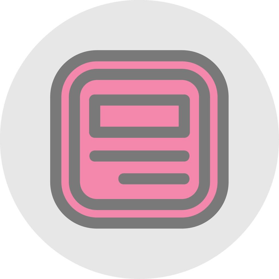 Layout Line Filled Light Circle Icon vector